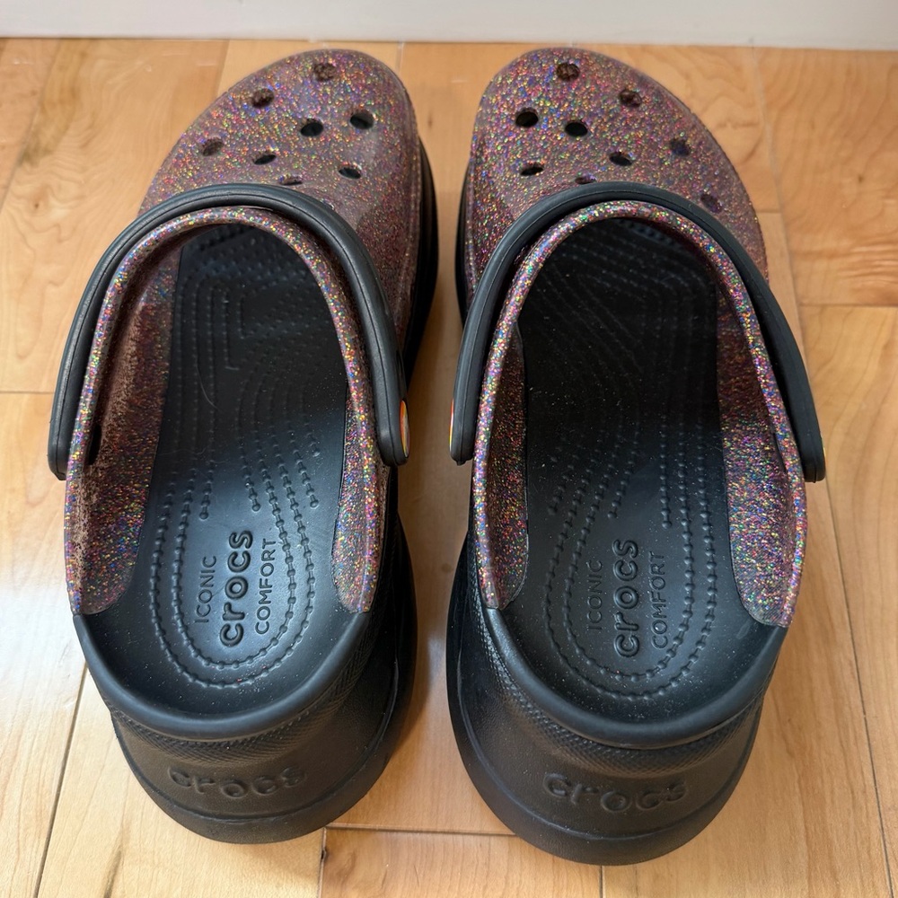 Crocs Translucent Glitter Bae Platform Pride Clog… - image 5